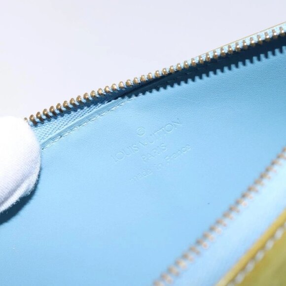 LOUIS VUITTON Monogram Vernis Lexington Pouch Baby Blue M91011 LV Auth BA4728 - Picture 13 of 16